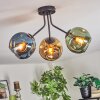 Ripoll Plafondlamp, Kogellampje Blauw, Goud, Groen, 3-lichts