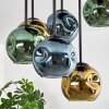 Ripoll Plafondlamp, Kogellampje Blauw, Goud, Groen, 9-lichts