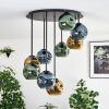 Ripoll Plafondlamp, Kogellampje Blauw, Goud, Groen, 9-lichts