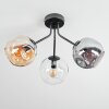 Ripoll Plafondlamp, Kogellampje Amber, Duidelijk, Rookkleurig, 3-lichts