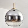 Koyoto Hanglamp, Kogellampje, Hanglamp Goud, Zwart, 1-licht