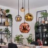 Ripoll Hanglamp, Kogellampje, Cluster hanglamp Amber, Chroom, Goud, Koperkleurig, Rookkleurig, 4-lichts