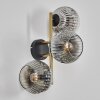 Ripoll Kogellampje, Wandlamp Goud, Zwart, 3-lichts