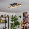 Tavon Plafondlamp LED Hout donker, Zwart, 1-licht