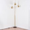 Chellas Staande lamp Messing, Zwart, 3-lichts