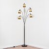 Chellas Staande lamp Chroom, Zwart, 5-lichts