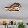 Ellekilde Plafondlamp LED Bruin, houtlook, Zwart, 1-licht