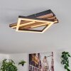 Ellekilde Plafondlamp LED Bruin, houtlook, Zwart, 1-licht