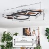 Cascada Plafondlamp LED Bruin, houtlook, Zwart, 1-licht