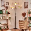 Chellas Staande lamp Chroom, Zwart, 3-lichts