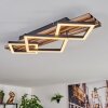 Ellekilde Plafondlamp LED Bruin, houtlook, Zwart, 2-lichts