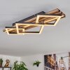 Ellekilde Plafondlamp LED Bruin, houtlook, Zwart, 2-lichts