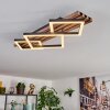 Ellekilde Plafondlamp LED Bruin, houtlook, Zwart, 1-licht