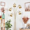 Chellas Staande lamp Messing, Zwart, 5-lichts