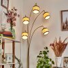 Chellas Staande lamp Messing, Zwart, 5-lichts