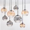 Koyoto Hanglamp, Kogellampje, Hanglamp Natuurlijke kleuren, Zwart, 8-lichts