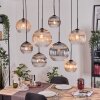 Koyoto Hanglamp, Kogellampje, Hanglamp Natuurlijke kleuren, Zwart, 8-lichts