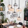 Koyoto Hanglamp, Kogellampje, Hanglamp Natuurlijke kleuren, Zwart, 8-lichts