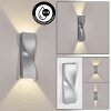 Halan Wandlamp voor buiten, Licht omhoog & omlaag, Wandlamp LED Zilver, 2-lichts