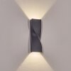 Halan Wandlamp voor buiten, Licht omhoog & omlaag, Wandlamp LED Zwart, 2-lichts