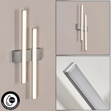 Glara Wandlamp voor buiten, Wandlamp LED Zilver, 2-lichts