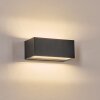 Lanor Wandlamp voor buiten, Licht omhoog & omlaag, Wandlamp LED Zwart, 1-licht