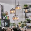 Koyoto Hanglamp, Kogellampje, Cluster hanglamp Duidelijk, Rookkleurig, 3-lichts