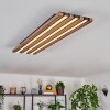 Tandragee Plafondlamp LED houtlook, Zwart, 1-licht