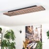 Tandragee Plafondlamp LED houtlook, Zwart, 1-licht