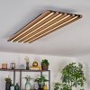 Tandragee Plafondlamp LED houtlook, Zwart, 1-licht, Afstandsbediening