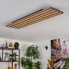 Tandragee Plafondlamp LED houtlook, Zwart, 1-licht, Afstandsbediening