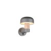 Trio verlichting FRASER Wandlamp Hout licht, 1-licht, Bewegingsmelder