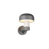 Trio verlichting FRASER Wandlamp stenen uiterlijk, 1-licht, Bewegingsmelder