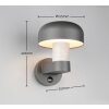 Trio verlichting FRASER Wandlamp stenen uiterlijk, 1-licht, Bewegingsmelder