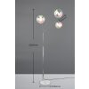 Trio verlichting Paxton Staande lamp Chroom, 3-lichts