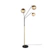 Trio verlichting Paxton Staande lamp Zwart-Goud, 3-lichts