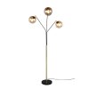 Trio verlichting Paxton Staande lamp Zwart-Goud, 3-lichts