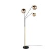 Trio verlichting Paxton Staande lamp Zwart-Goud, 3-lichts