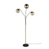 Trio verlichting Paxton Staande lamp Zwart-Goud, 3-lichts