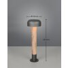 Trio verlichting FRASER Buiten staande lamp Hout licht, 1-licht