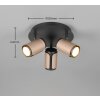 Trio verlichting Gillan Plafondspot Bruin, 3-lichts