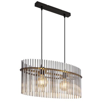 Globo Gorley Hanglamp Zwart, 2-lichts