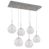 Globo Barry Hanglamp Chroom, Nikkel mat, 6-lichts