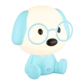 Globo Puppy Tafellamp LED Blauw, Wit, 1-licht