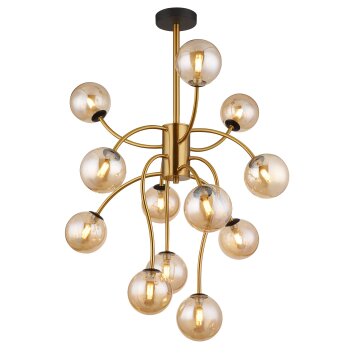 Globo Riha Plafondlamp Goud, Messing, 12-lichts