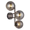 Globo Conor Wandlamp Chroom, Zwart, 3-lichts