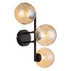 Globo Conor Wandlamp Zwart, 3-lichts