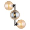 Globo Conor Wandlamp Zwart, 3-lichts