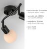 Lichten Direct LOKI Plafondlamp LED Zwart, 2-lichts