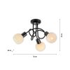 Lichten Direct LOKI Plafondlamp LED Zwart, 3-lichts